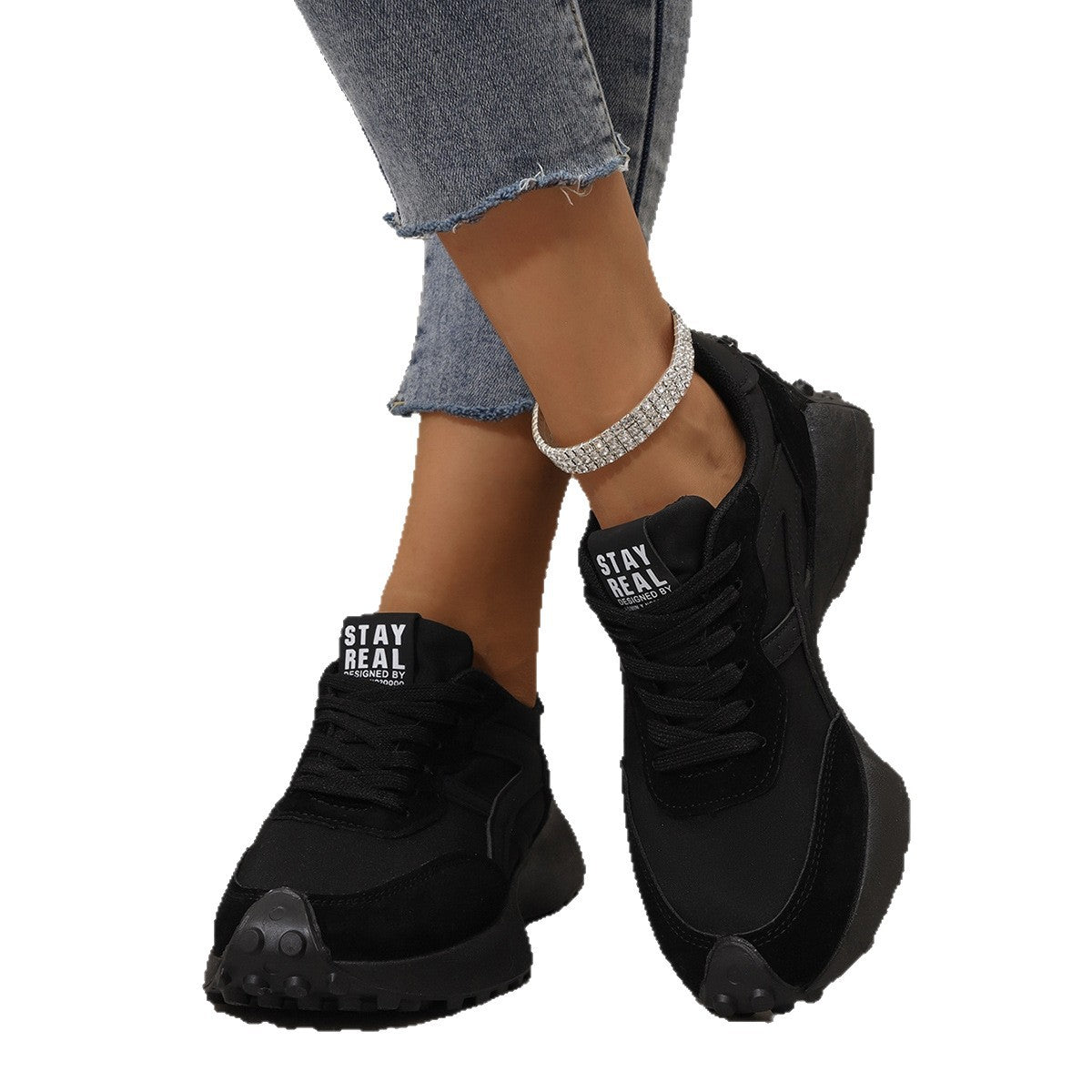 Women's Lightweight Mesh Flat Sole Sneakers - Armani Style