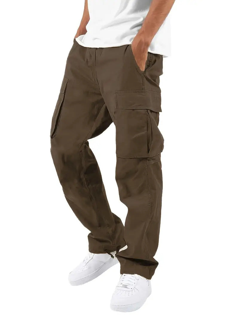 Men Cargo Drawstring Trousers