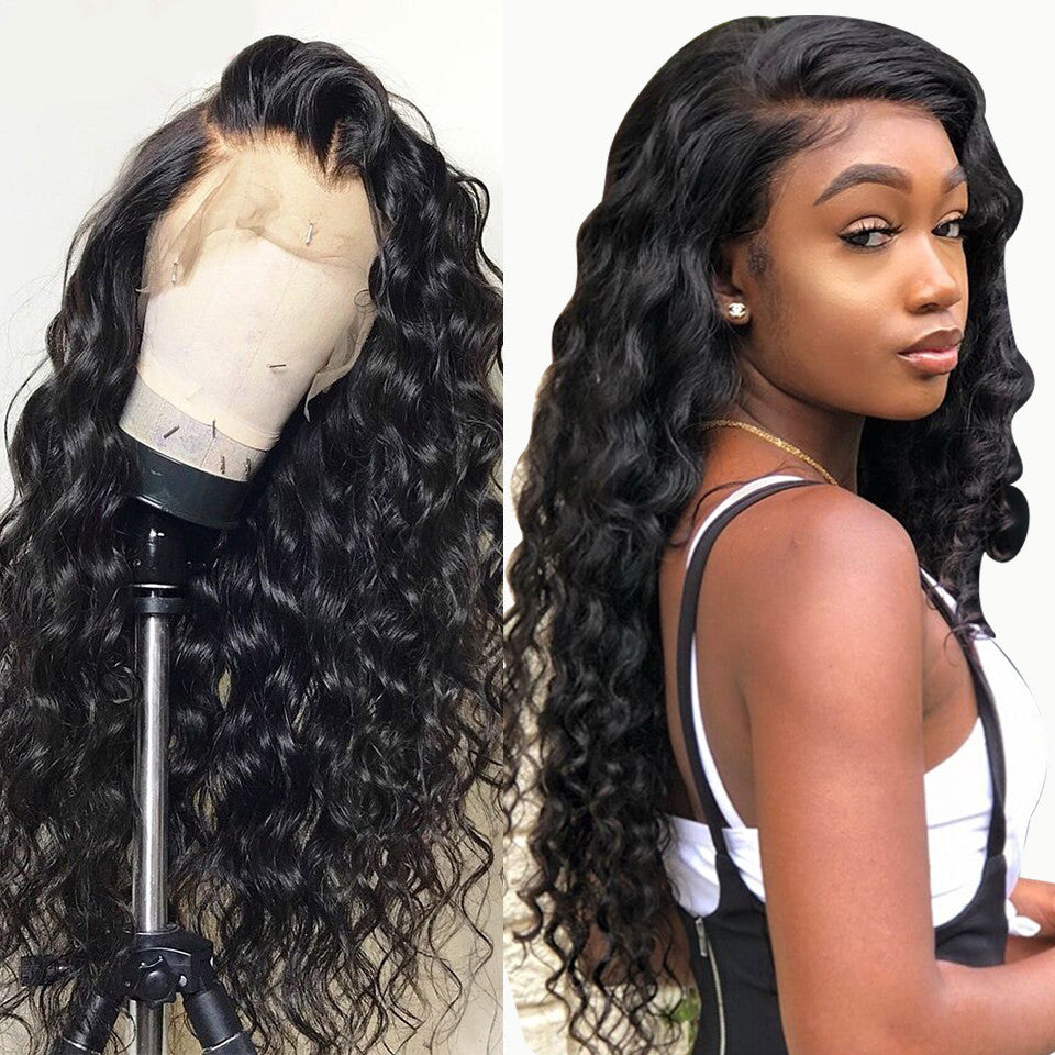 Black Small Curly Lace Front Wig - Heat Resistant Fiber