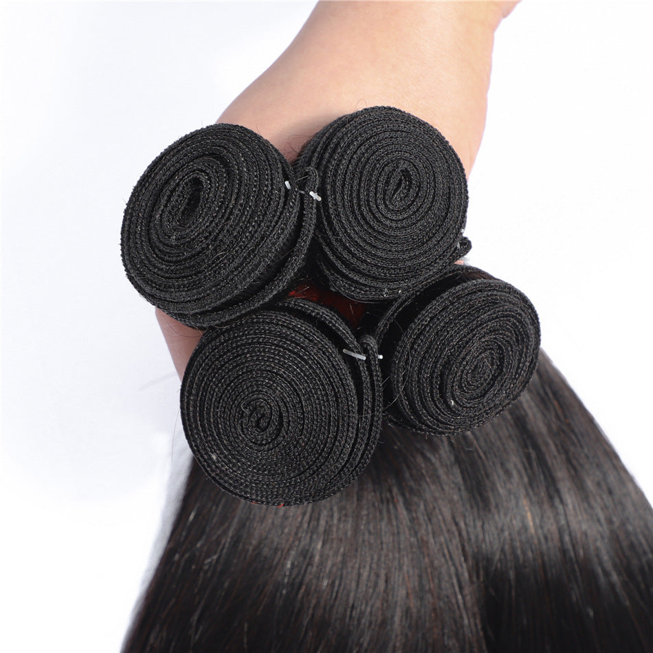 Natural Straight Human Hair Weave - European Style