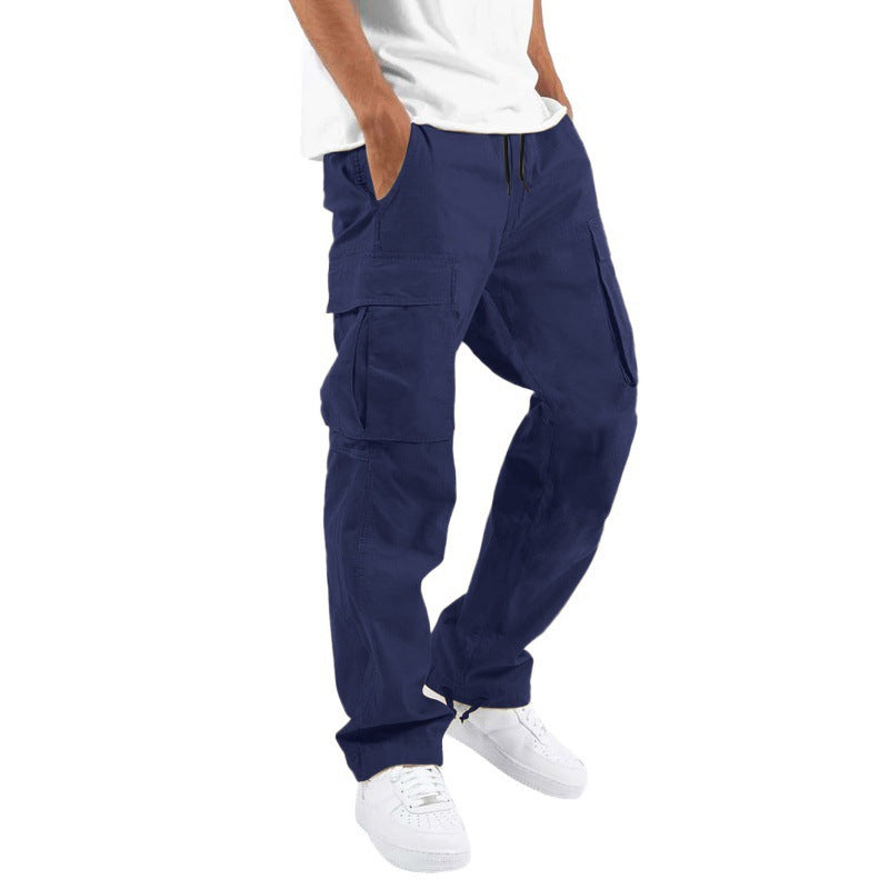 Men Cargo Drawstring Trousers