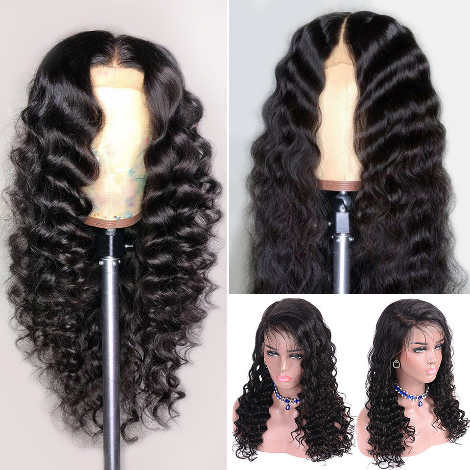 Black Small Curly Lace Front Wig - Heat Resistant Fiber