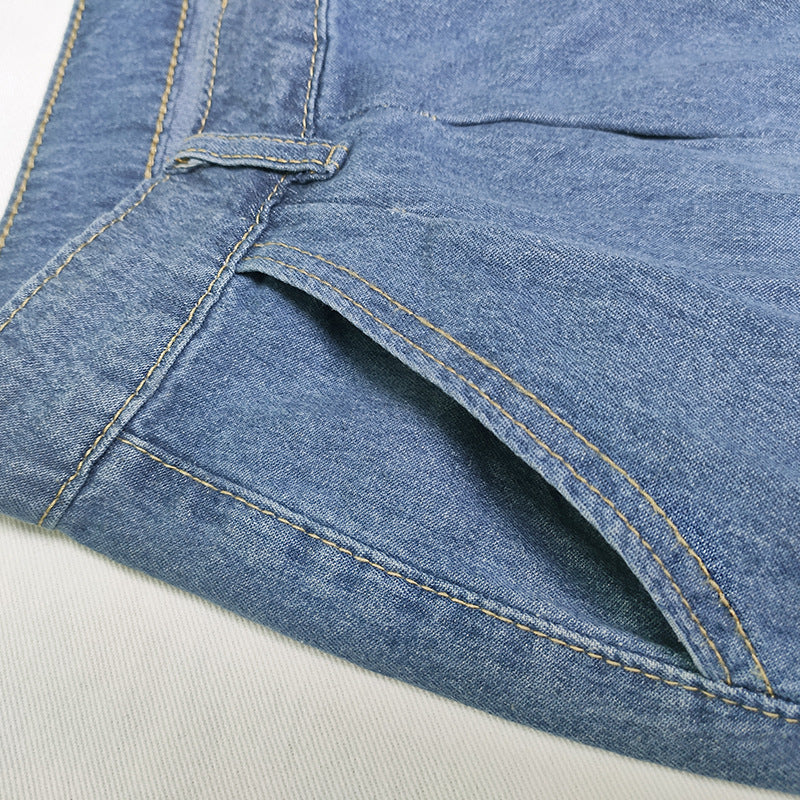 Women  High Waist Blue Jeans Baggy style