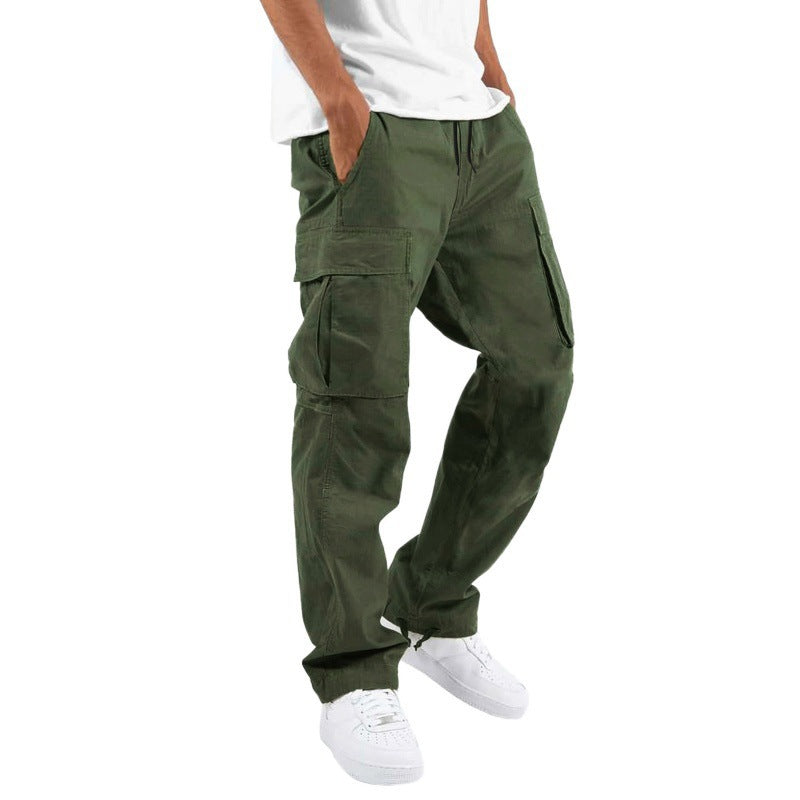 Men Cargo Drawstring Trousers