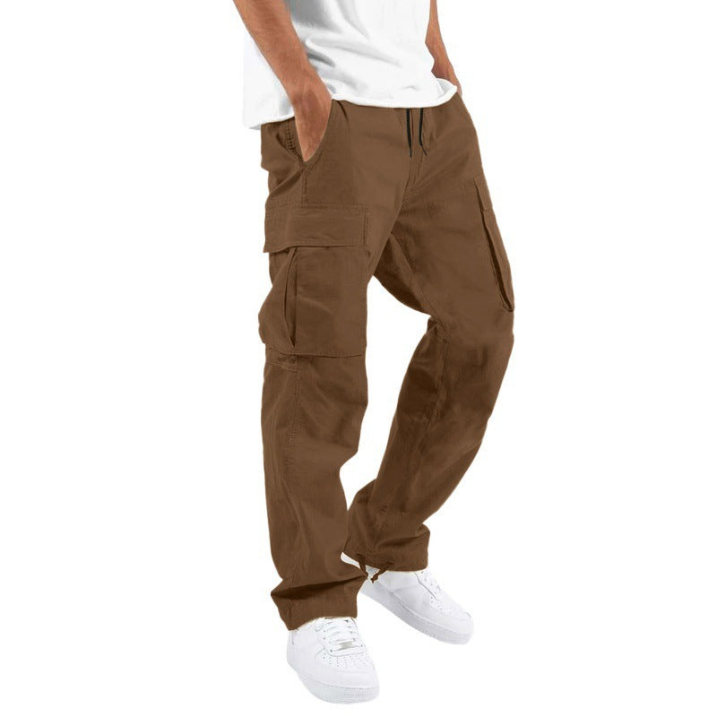 Men Cargo Drawstring Trousers