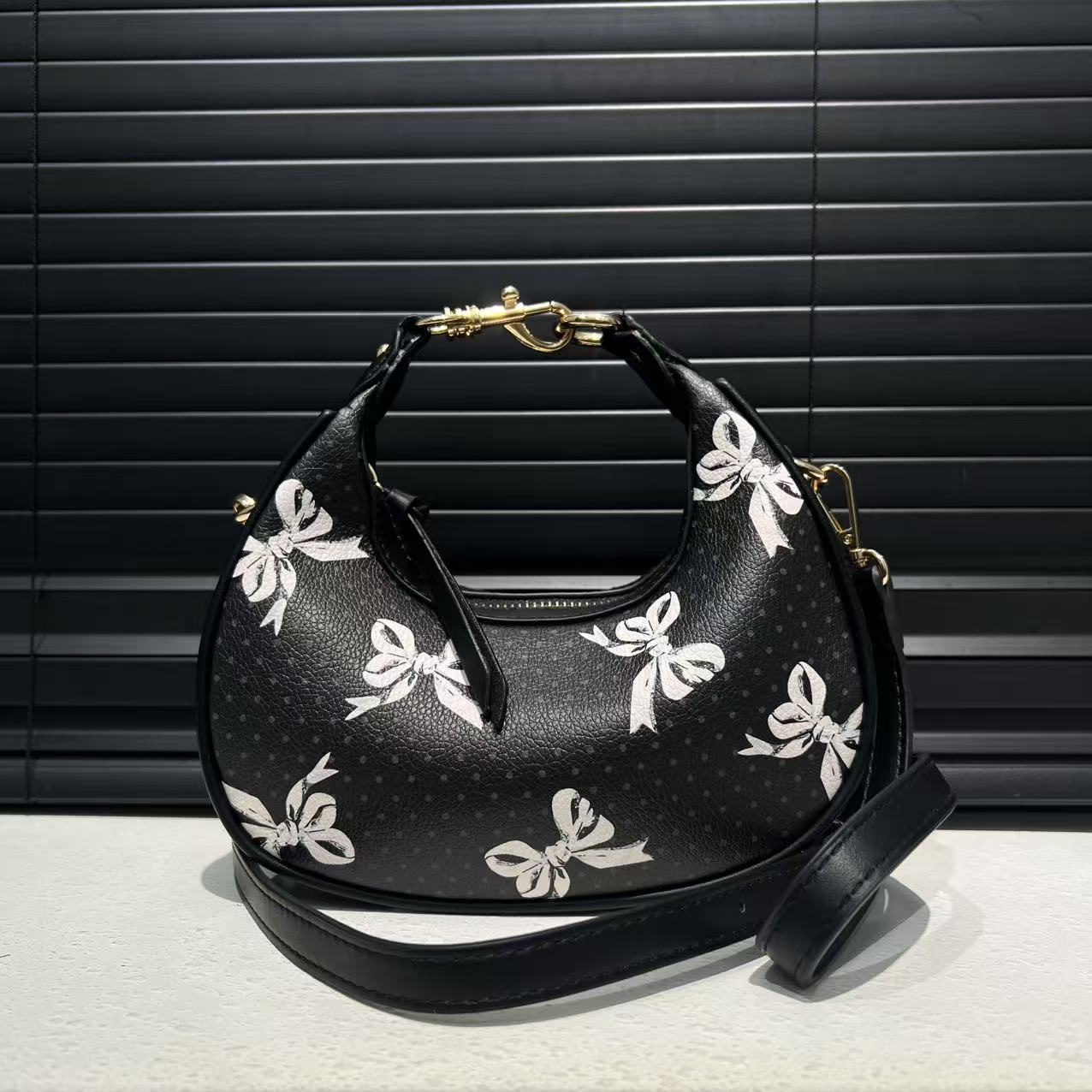 Soft Leather Hobo Crossbody Bag