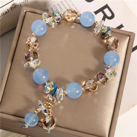 Trésor Bleu Marin - Bracelet en Cristal de Pierre Naturelle