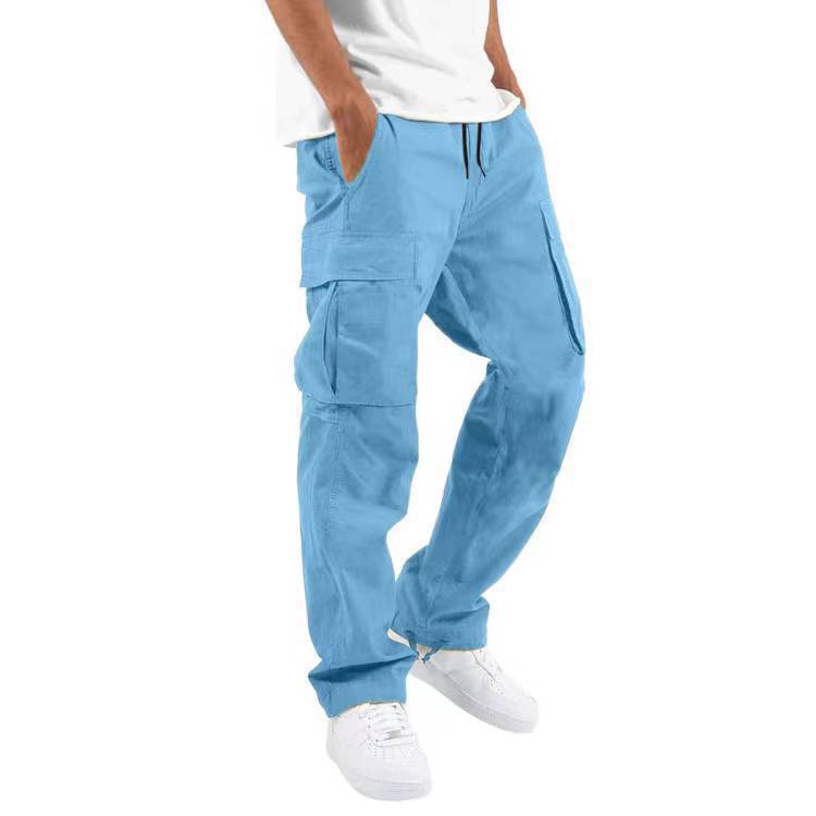 Men Cargo Drawstring Trousers