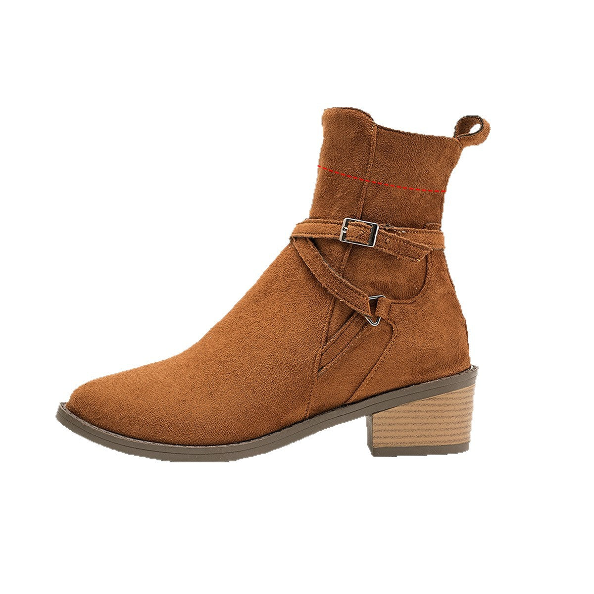 Bottines à talon moyen avec brides croisées et fermeture éclair latérale pour femme