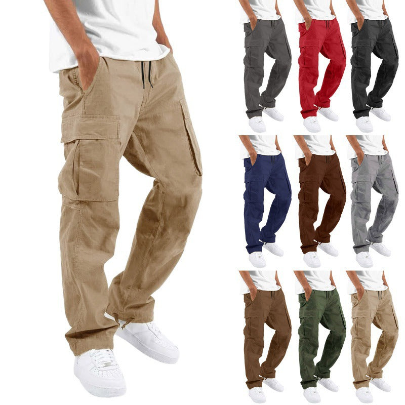 Men Cargo Drawstring Trousers