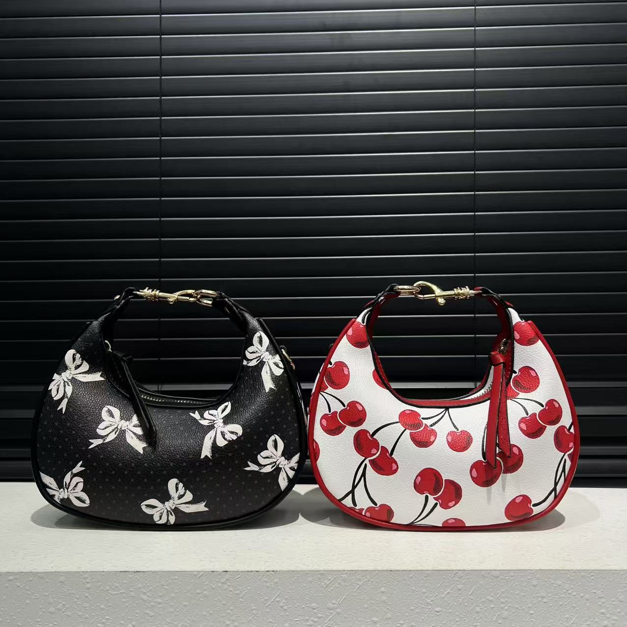 Soft Leather Hobo Crossbody Bag