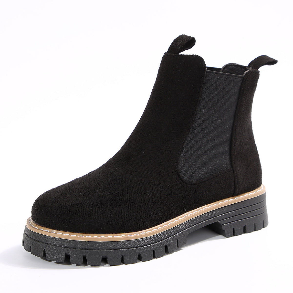 Bottes Chelsea mi-cheville givréesBottes pour femmes élégantes, décontractées et polyvalentes