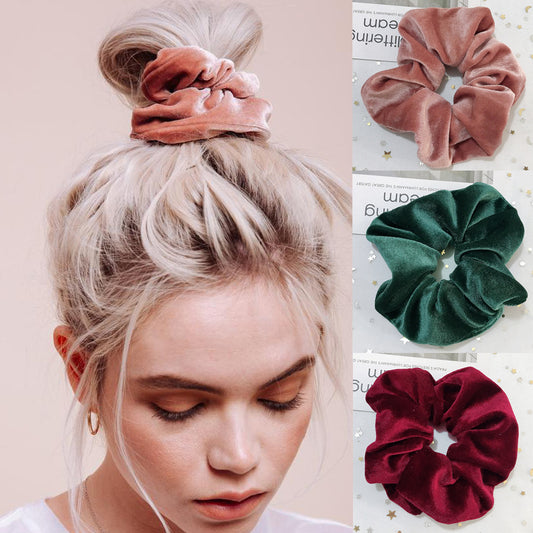 Velvet Flannel Hair Tie - Fashion Ponytail Scrunchie