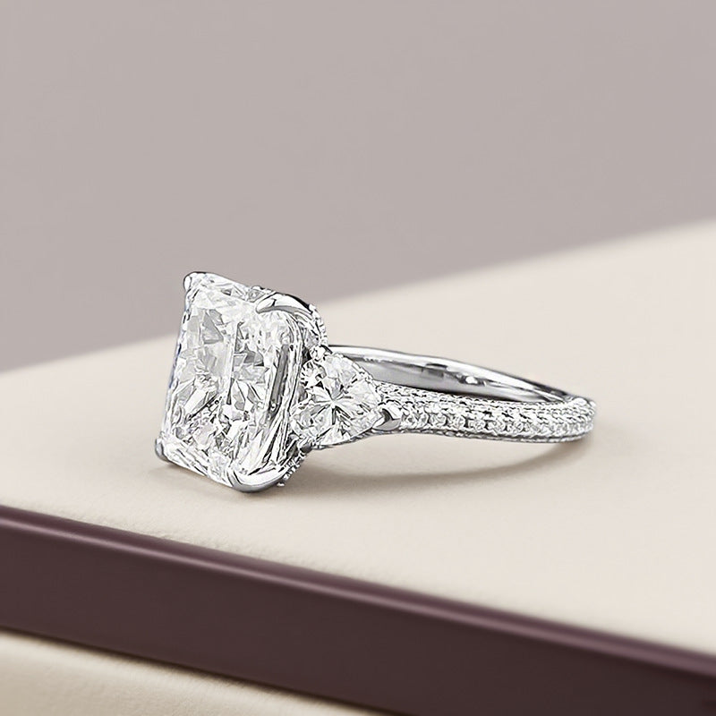 Ice Flower Cut Full-Crystal Ring - Carbon Diamond Statement Jewelry