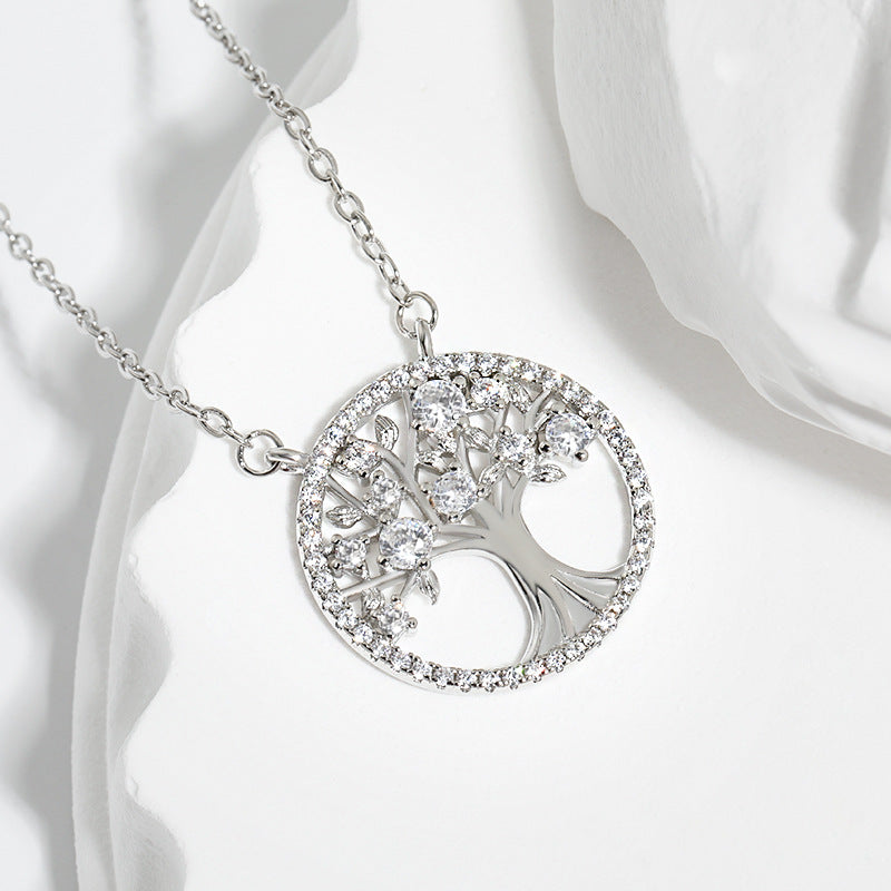 Tree Of Life Necklace - Hollow Colorful Zircon Pendant
