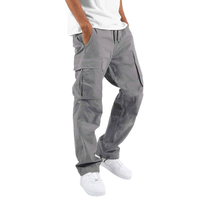Men Cargo Drawstring Trousers