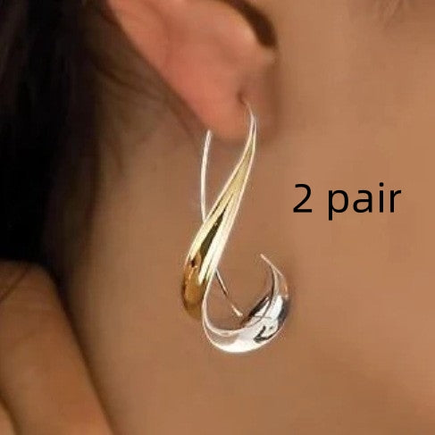 Retro Geometric Alloy Earrings – Minimalist Statement Jewelry