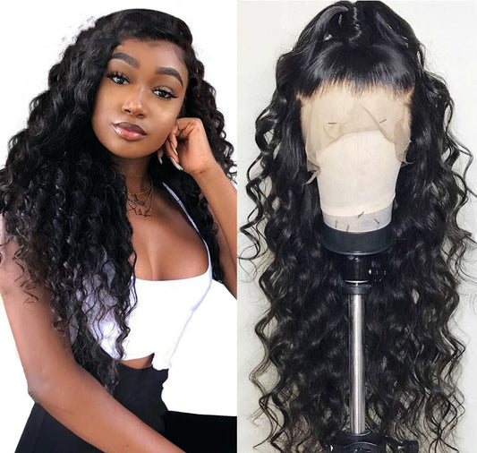 Black Small Curly Lace Front Wig - Heat Resistant Fiber