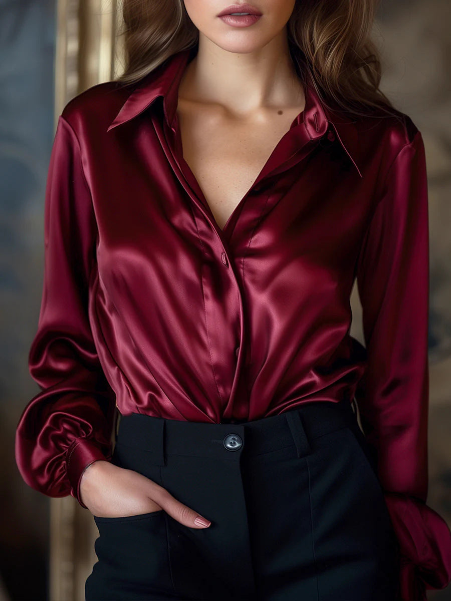 Women's Oversized Casual Shirt - Loose Fit Blouse