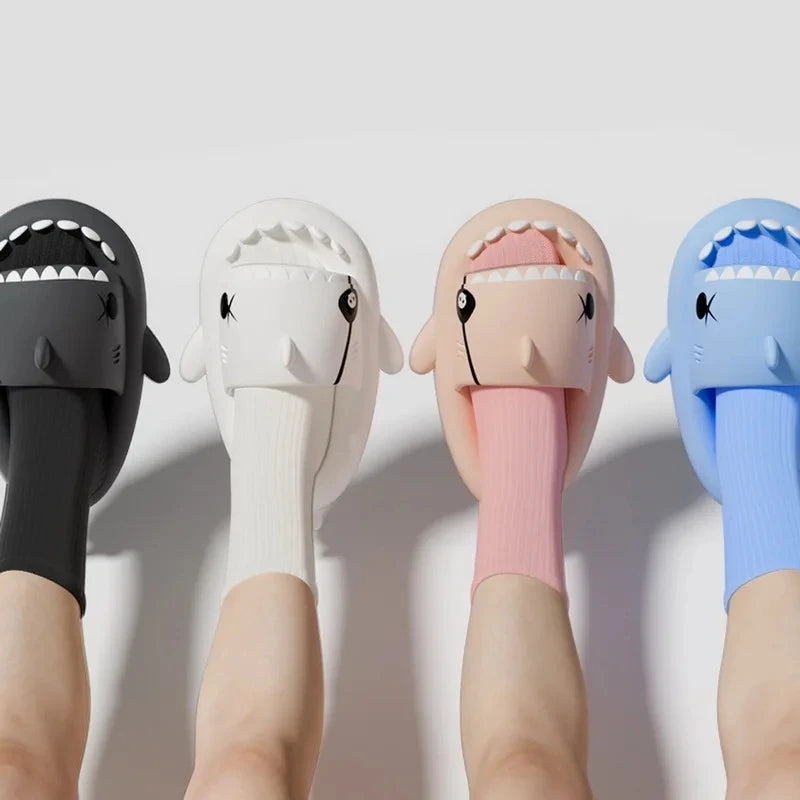 Unisex Shark Slippers Cartoon Sports Outdoor Flip Flops EVA