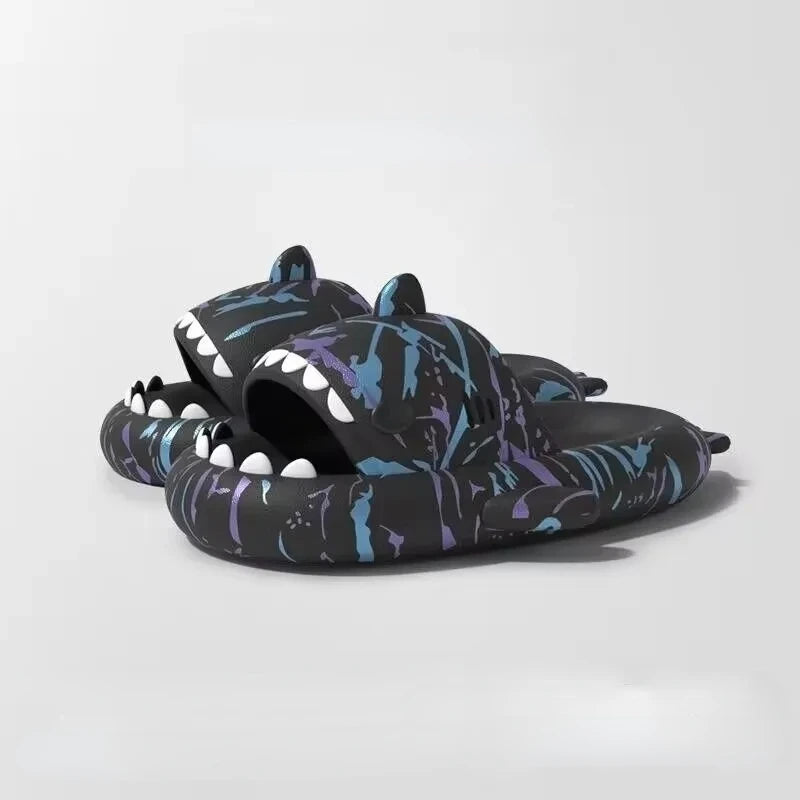 Unisex Shark Slippers Cartoon Sports Outdoor Flip Flops EVA