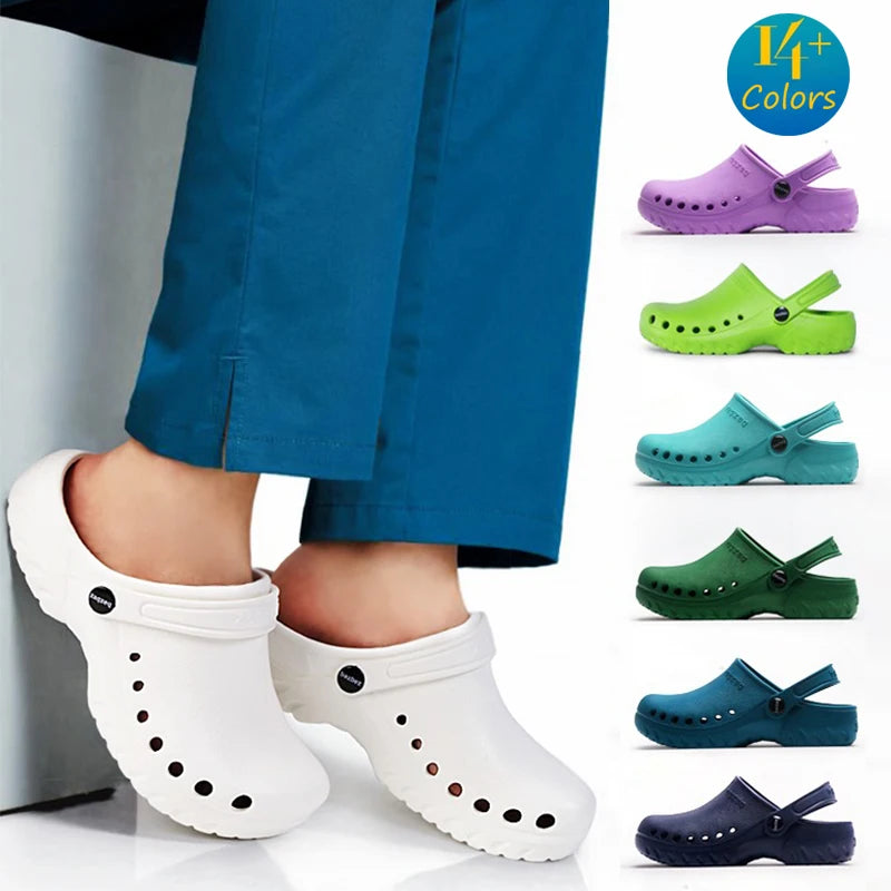 EVA Medical Clogs Slippers 3cm Platform Lab Shoes Silent Breathable Non-slip Surgical Clogs