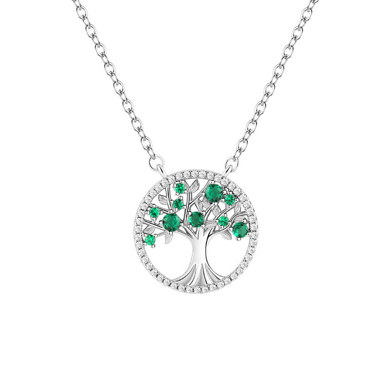 Tree Of Life Necklace - Hollow Colorful Zircon Pendant