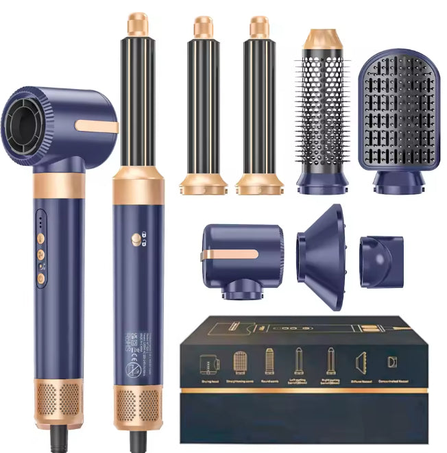 7-in-1 High-Speed Hair Dryer & Straightening Brush – Multifunctional Styling Tool