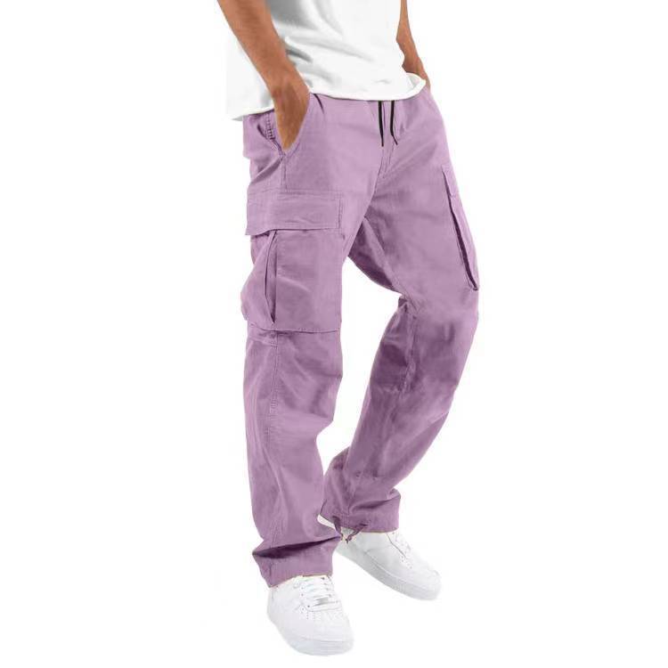 Men Cargo Drawstring Trousers