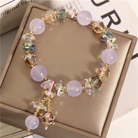 Trésor Bleu Marin - Bracelet en Cristal de Pierre Naturelle