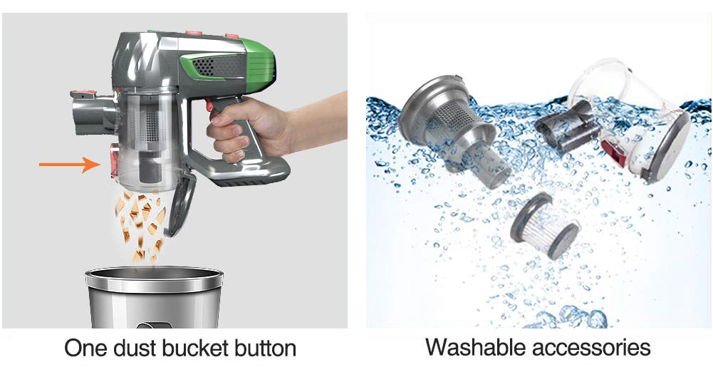 Wireless Handheld Vacuum Cleaner with Foldable Tube