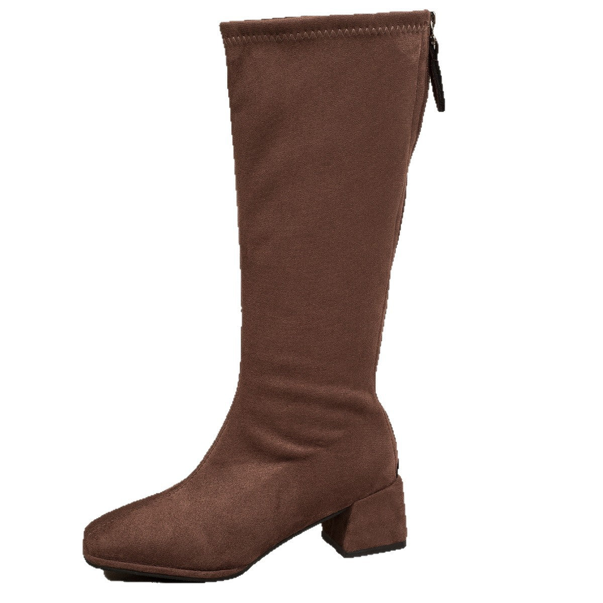 Bottes extensibles à talons épais, flatteuses, pour l'hiver