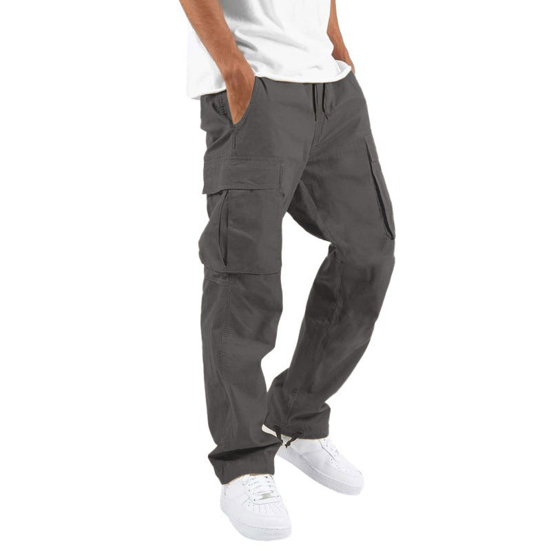 Men Cargo Drawstring Trousers