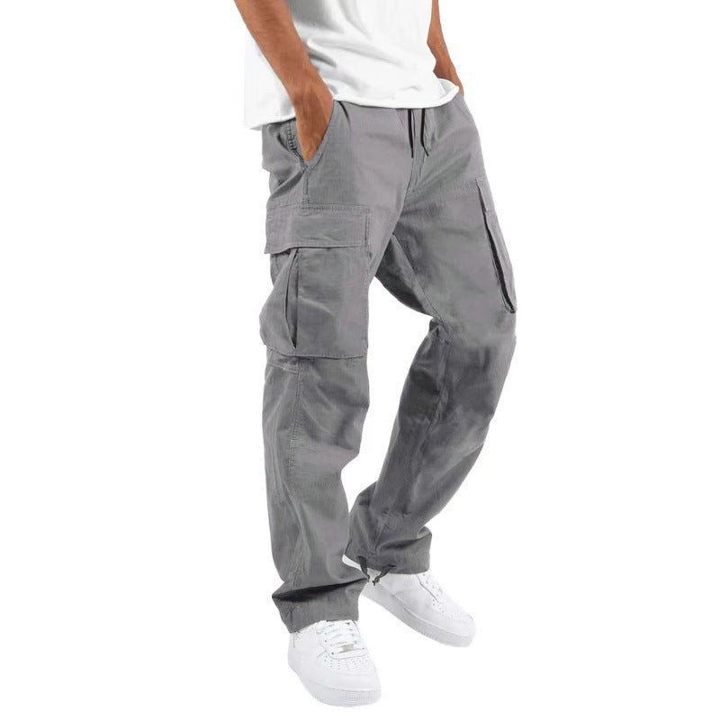 Men Cargo Drawstring Trousers