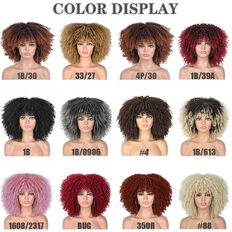Afro Curly Wig - Small Curls Headpiece